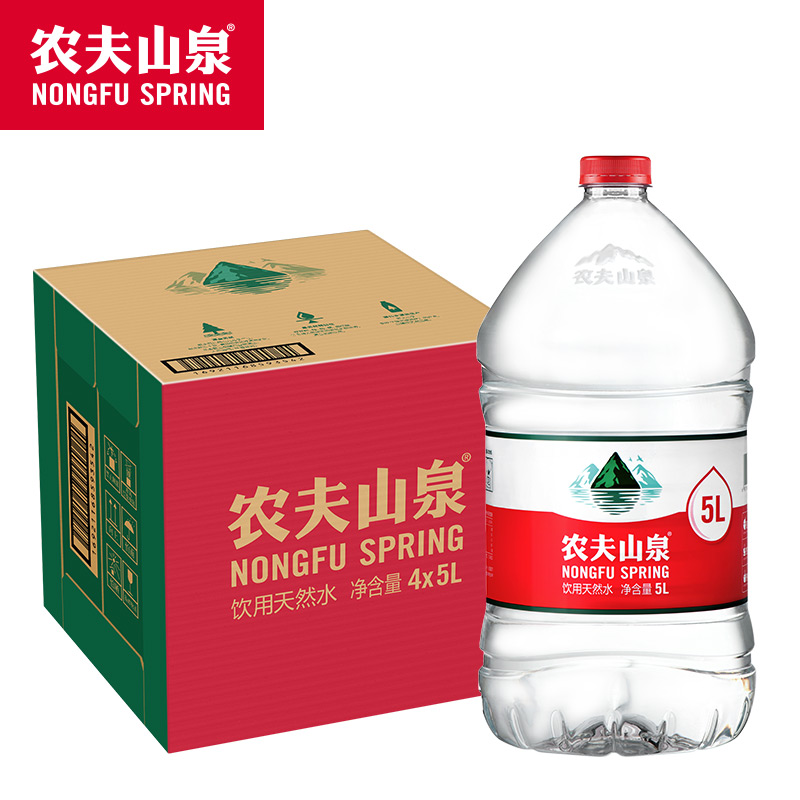 農夫山泉飲用天然水5L*4瓶/箱